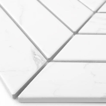 Mozaic Royal Chevron Carrara mat 31,8×22,4