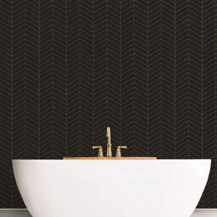 Mozaic Royal Chevron Black Matt 31,8×22,4