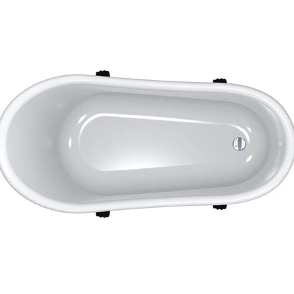 Cadă din compozit neagră lucioasă Mirabella Miraggio