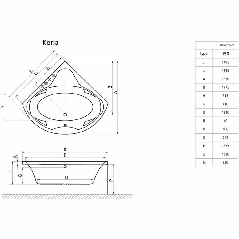 Cada Radaway Keria 150×150 cm