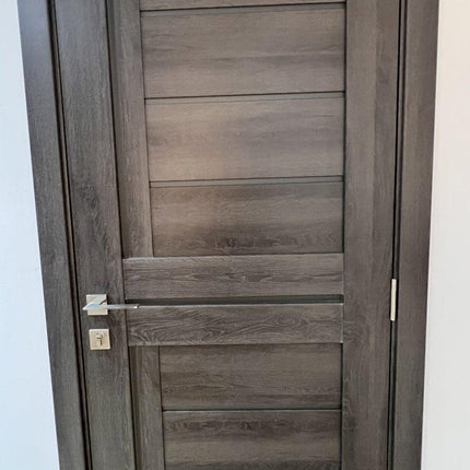 Ușă de interior Lego 01 , Dark oak cu sticlă mată