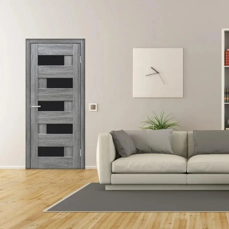 Ușă de interior RINO 16 Eugene Oak cu toc reglabil – aspect de stejar natural, complet echipată, livrare rapidă www.olivy.ro