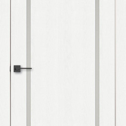 Ușă de interior Astrid White silk mat,cu sticlă mată